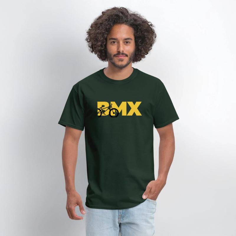 Black and Yellow BMX T Shirt cotton staff 100%