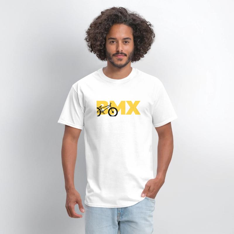 Black and Yellow BMX T Shirt cotton staff 100%