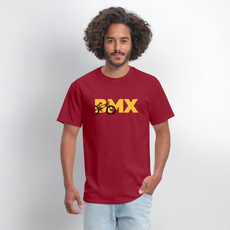 Black and Yellow BMX T Shirt cotton staff 100%