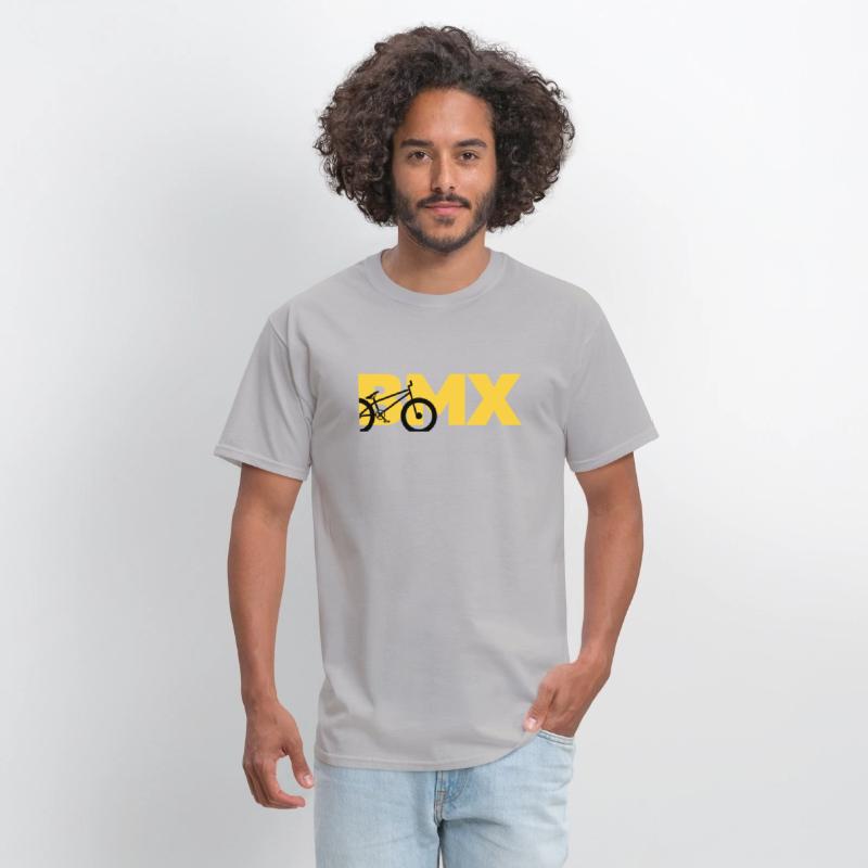 Black and Yellow BMX T Shirt cotton staff 100%