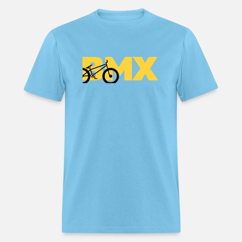 Black and Yellow BMX T Shirt cotton staff 100%