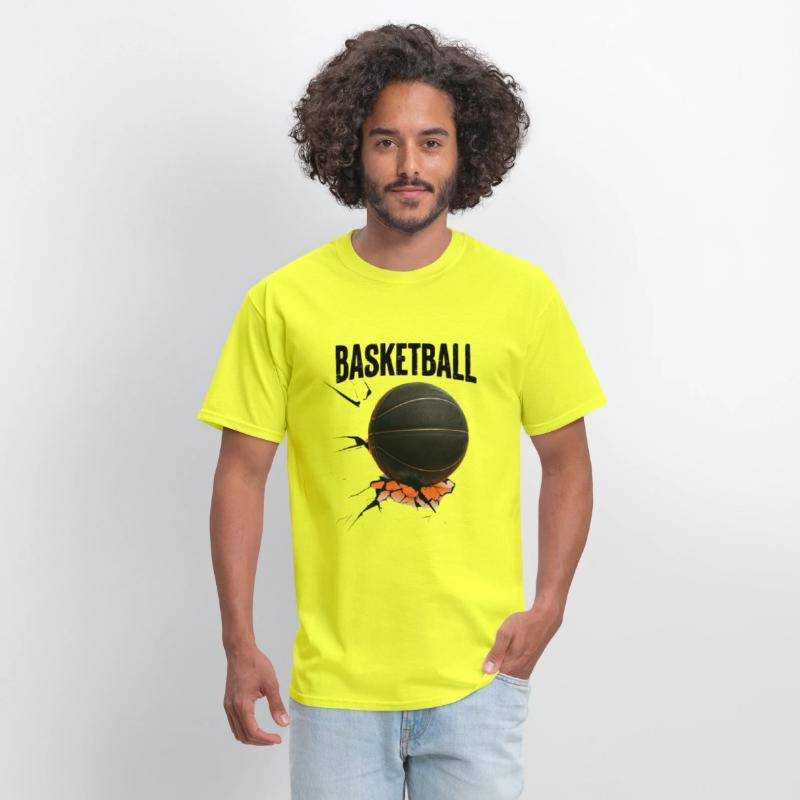 Black Basketball with Cracked Surface