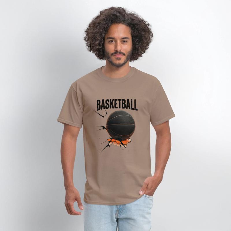 Black Basketball with Cracked Surface