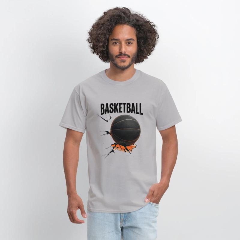 Black Basketball with Cracked Surface