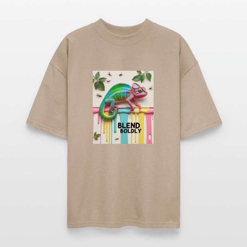 Blend Boldly T-Shirt – Rainbow Gradient Chameleon