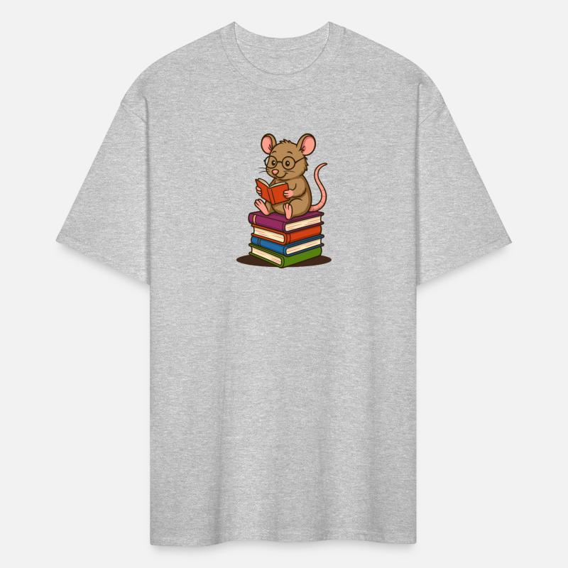 Bookworm with Glasses and Stack of Books