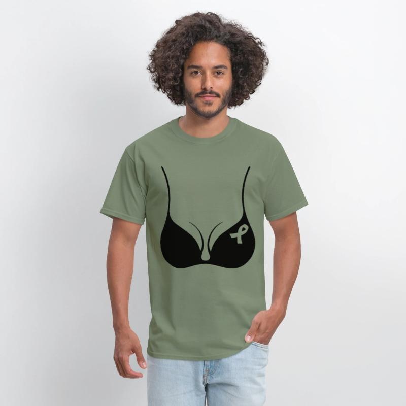 Breast Cancer Awareness Black Bra Pink Ribbon JUNI