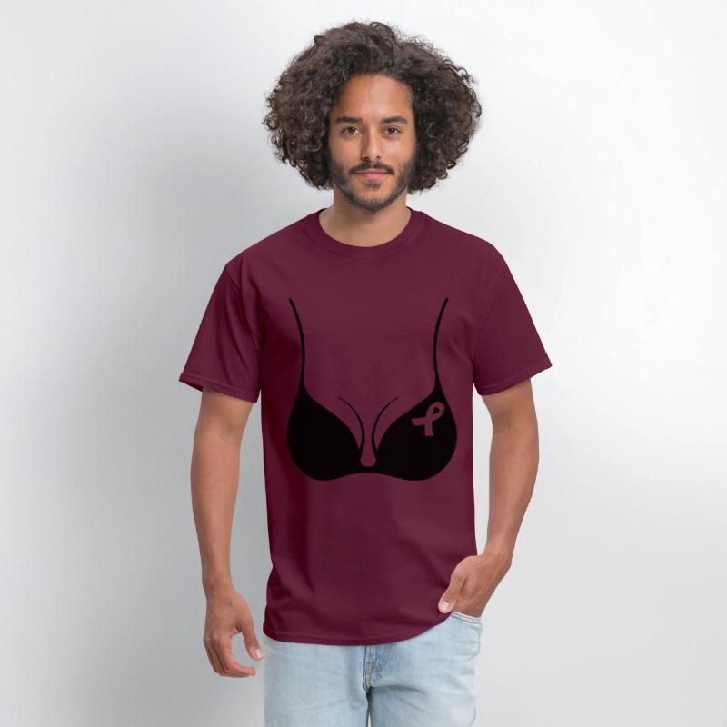 Breast Cancer Awareness Black Bra Pink Ribbon JUNI