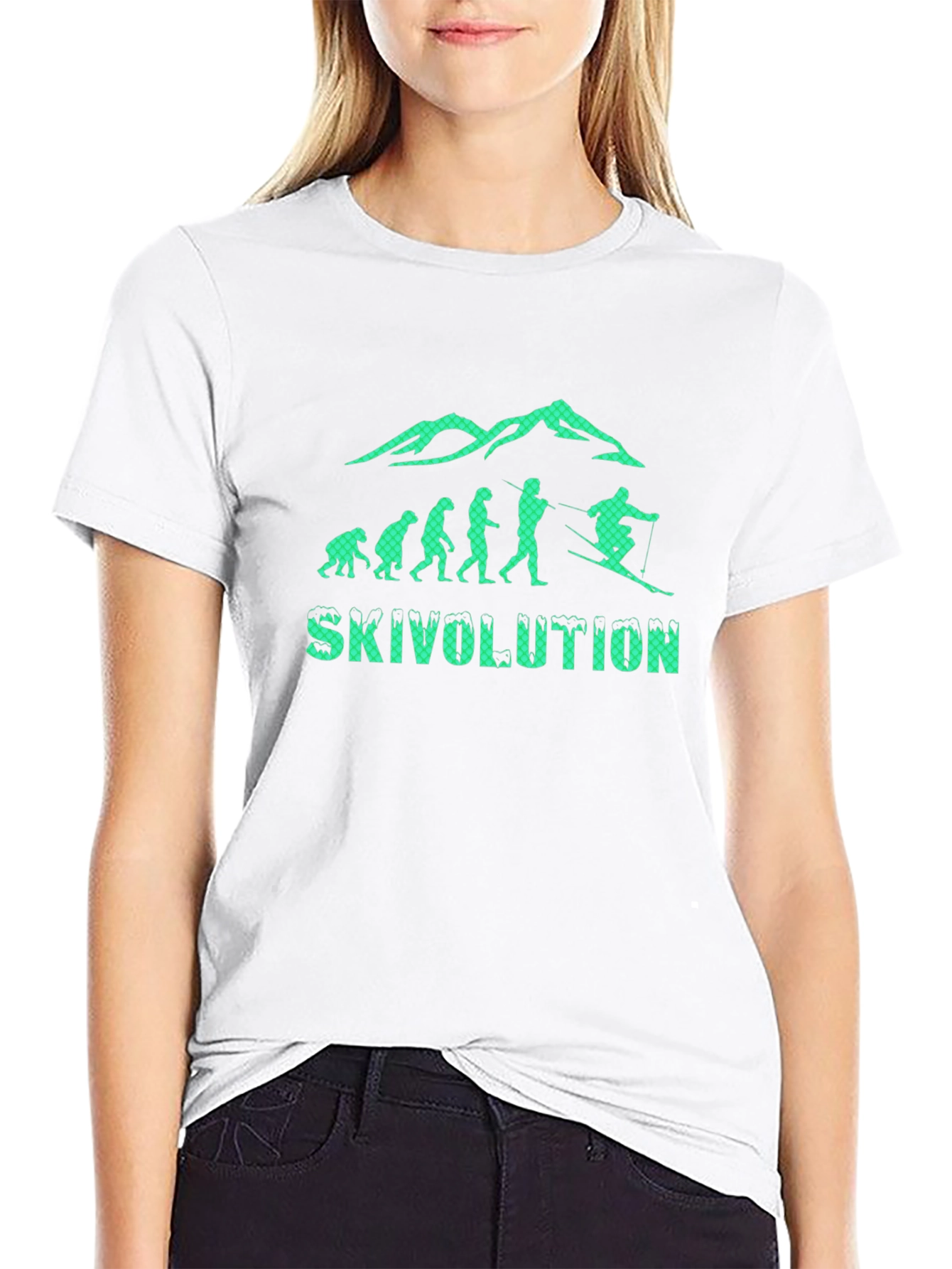 SkiVolution T-Shirt: Evolution of Skiing Tee