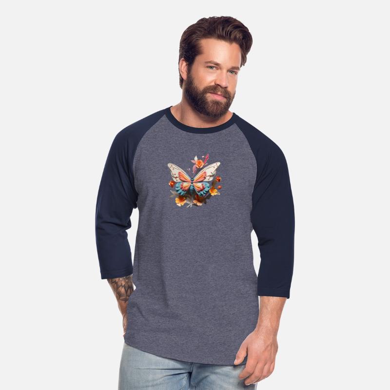 Butterfly surrounded by flowers