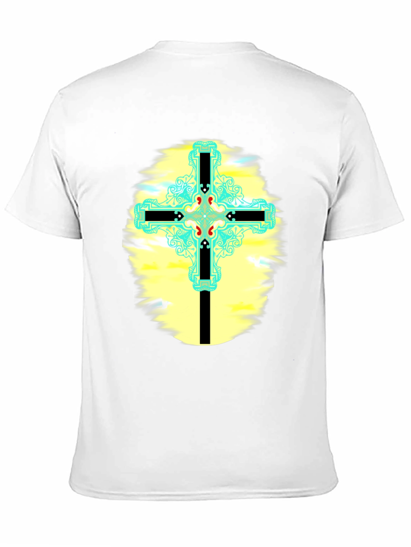 Cross Graphic T-Shirt - Black Cotton Blend