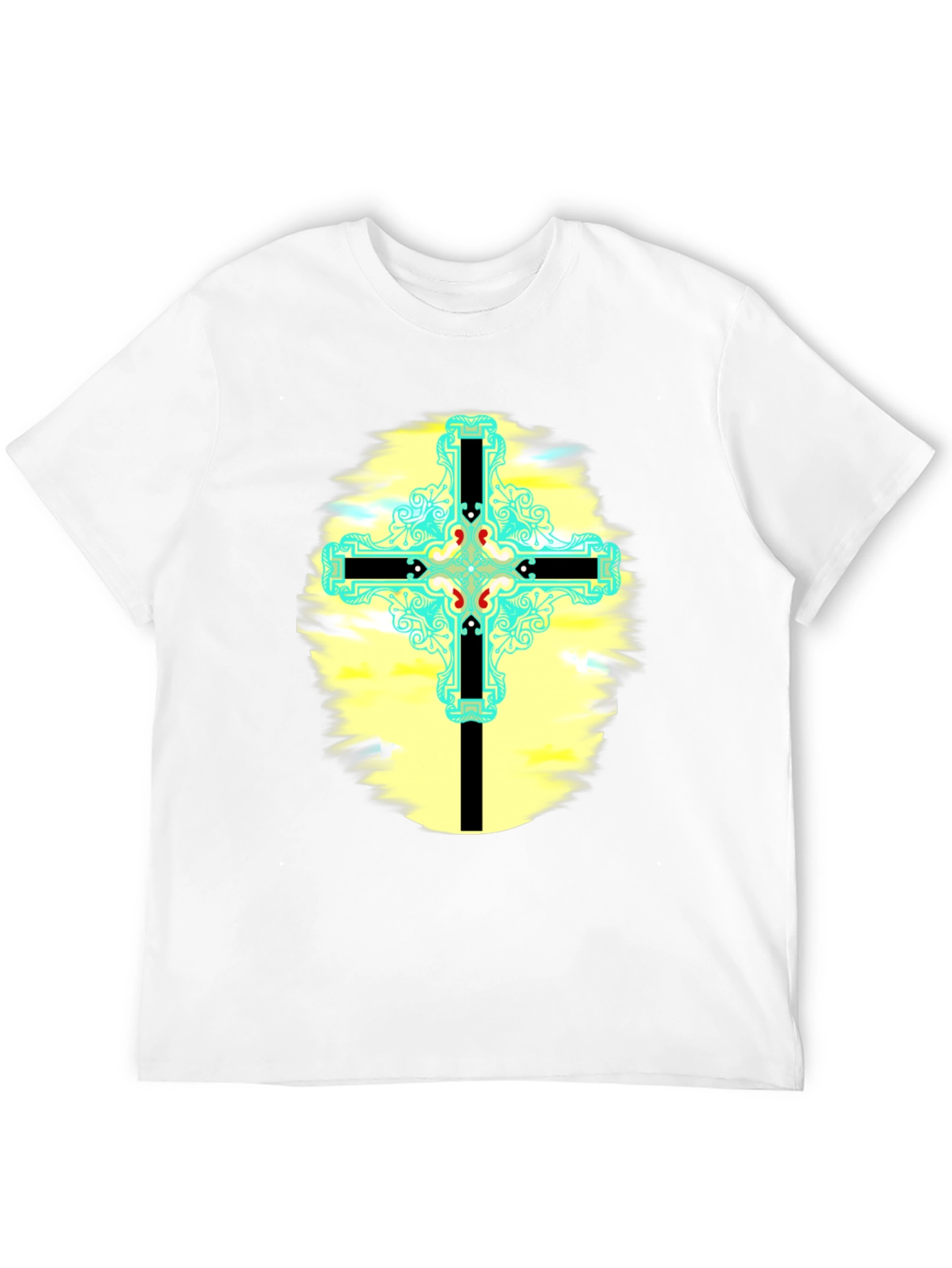 Cross Graphic T-Shirt - Black Cotton Blend
