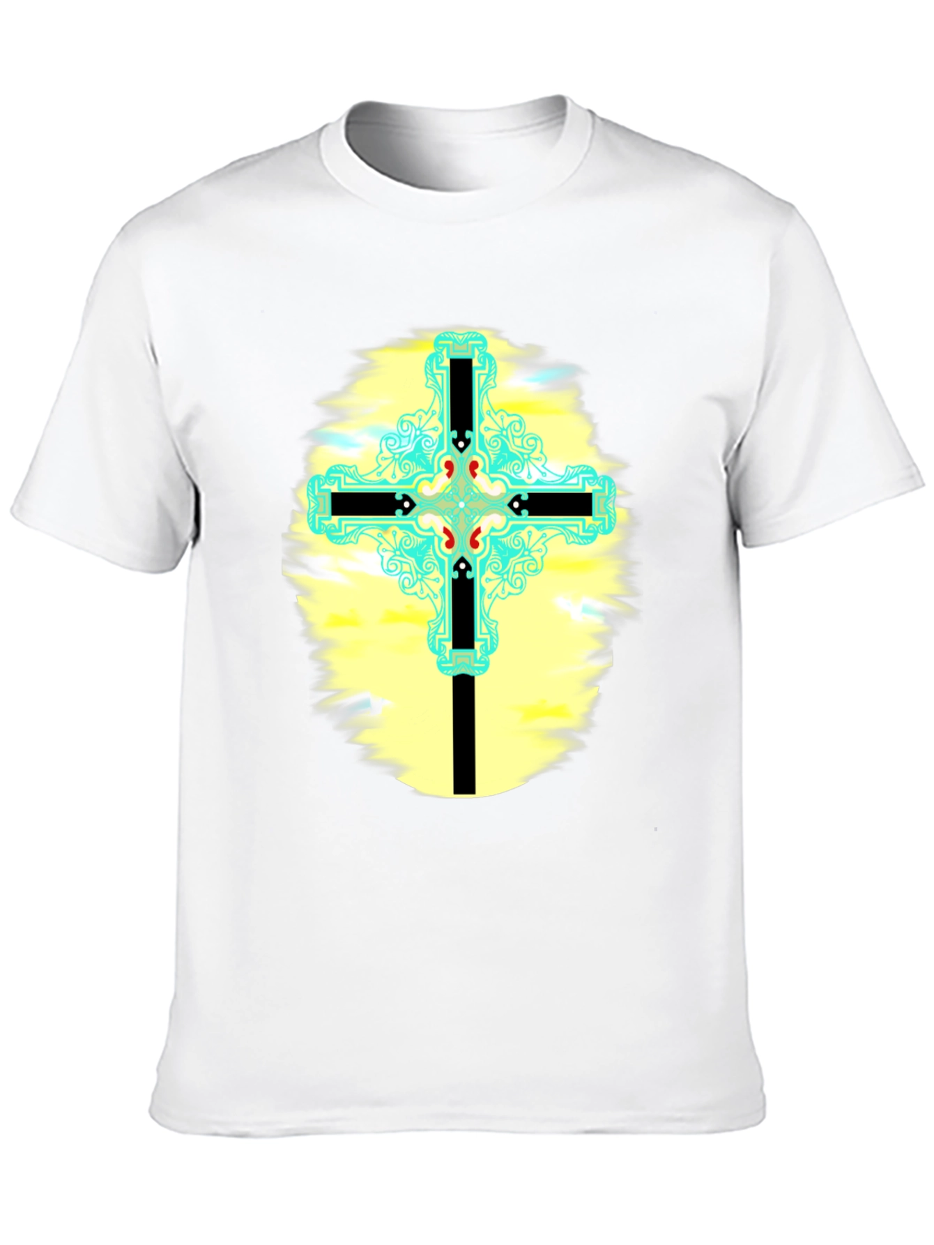 Cross Graphic T-Shirt - Black Cotton Blend