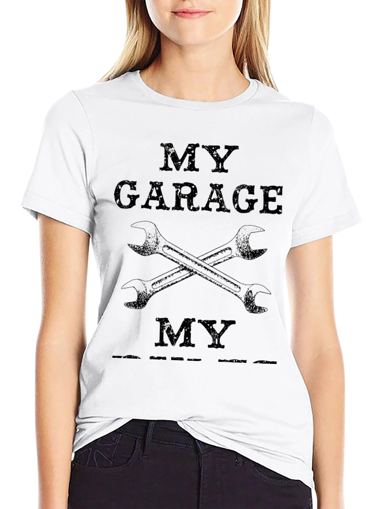My Garage My Rules Black Graphic T-Shirt