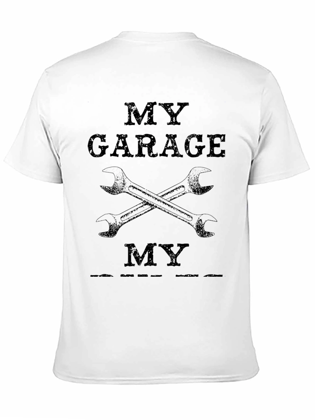 My Garage My Rules Black Graphic T-Shirt