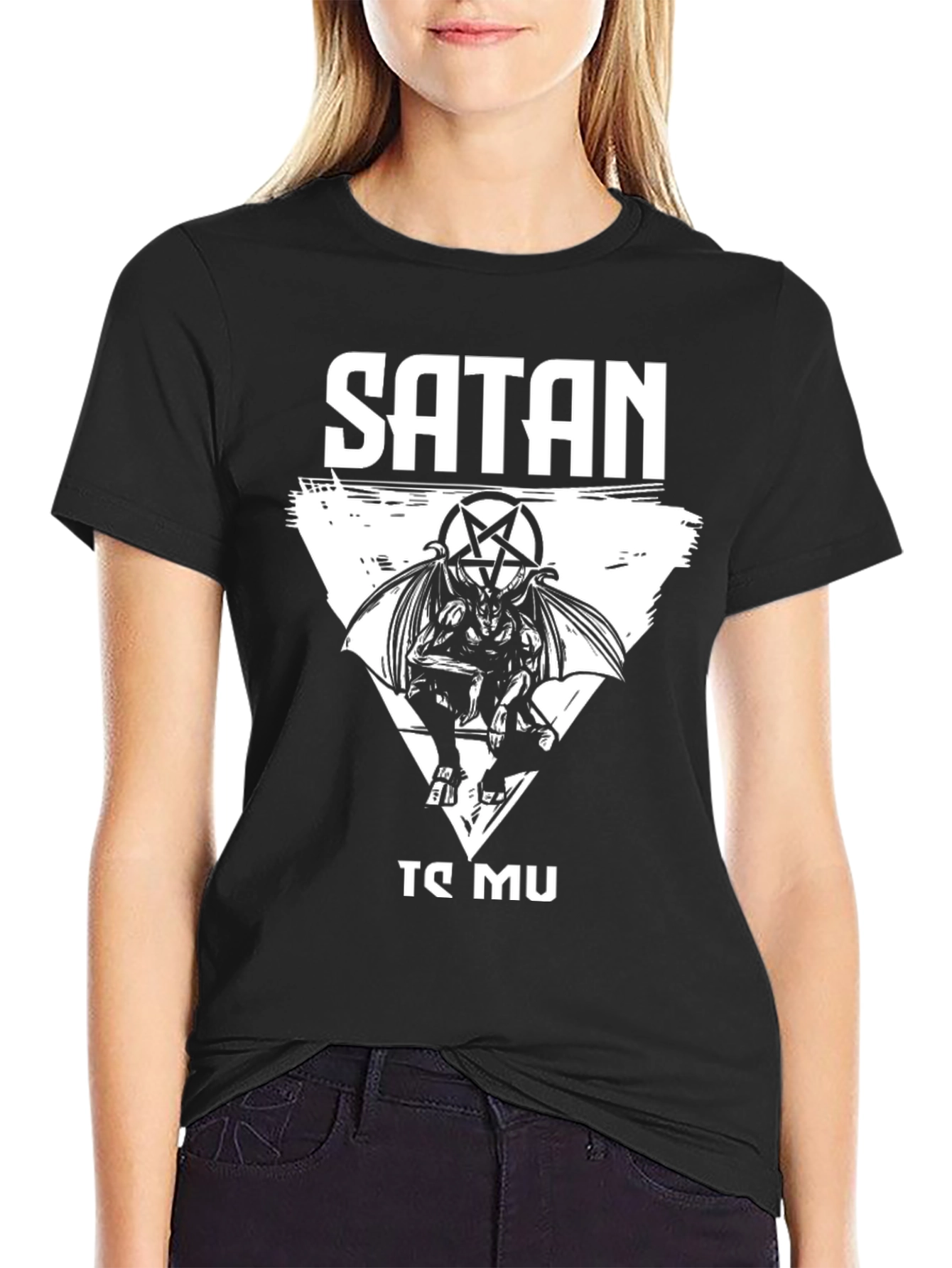 Satanic Graphic Tee - Baphomet Design