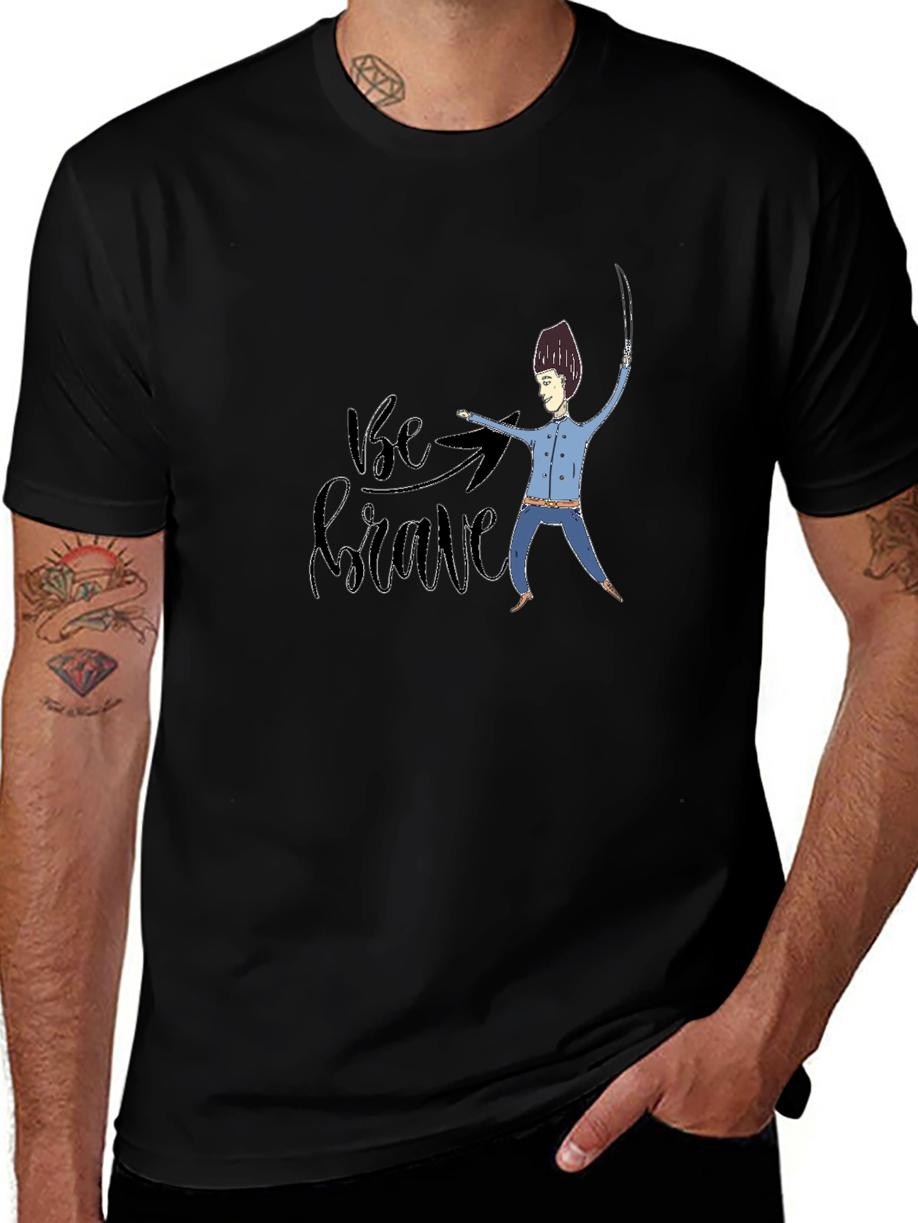 Be Brave T-Shirt - Graphic Novelty Print