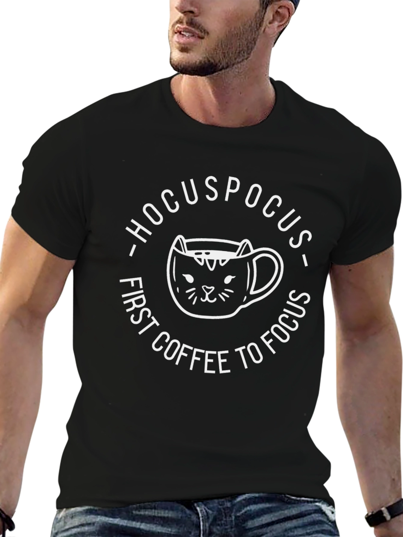 Hocus Pocus Coffee Cat Graphic Tee