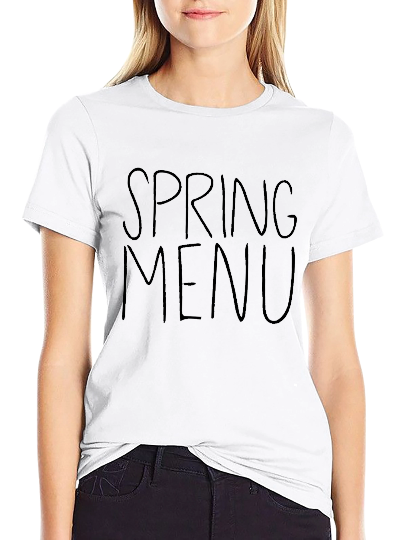 Spring Menu Black Graphic Tee