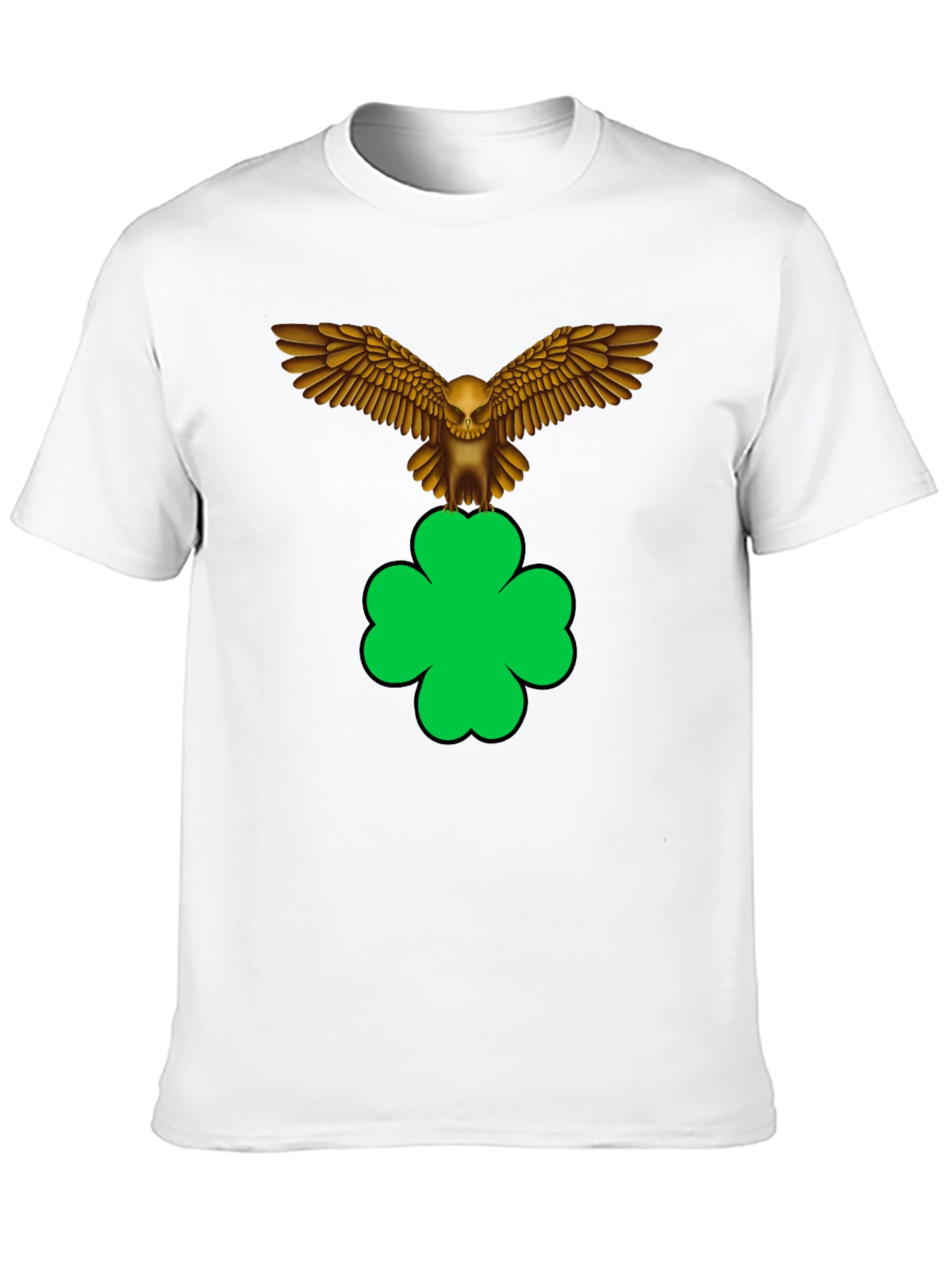 Skull Eagle Clover Graphic Tee