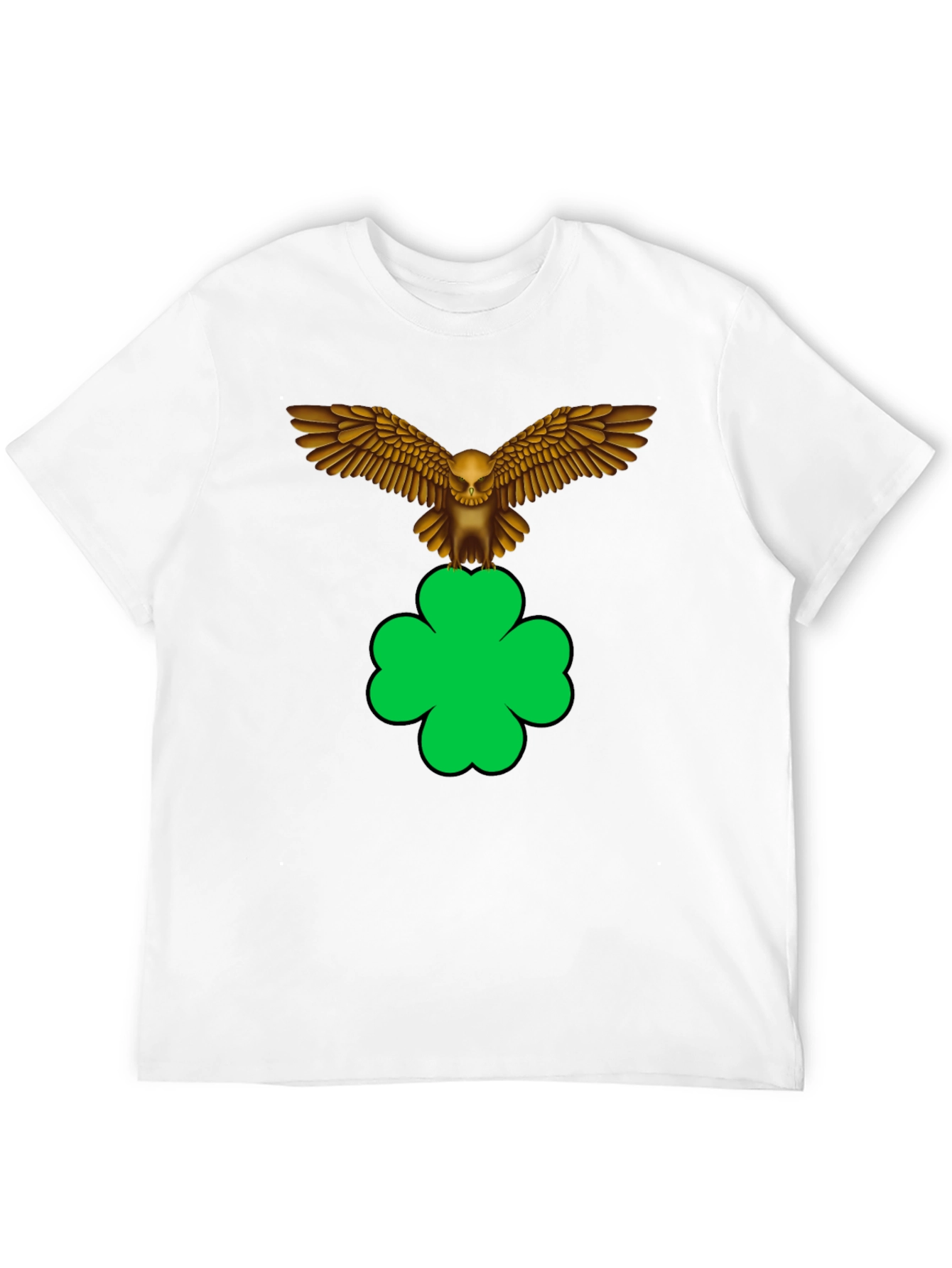 Skull Eagle Clover Graphic Tee