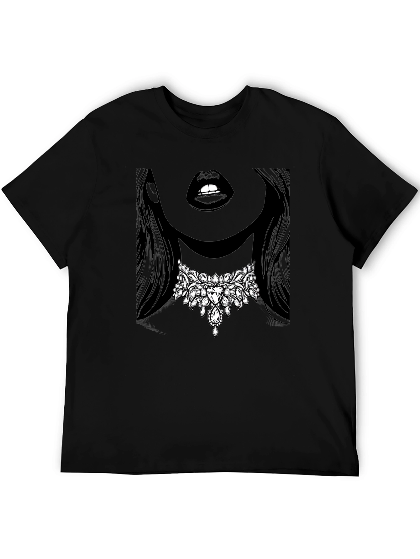 Glamorous Jewel Lips Graphic Tee - Unisex