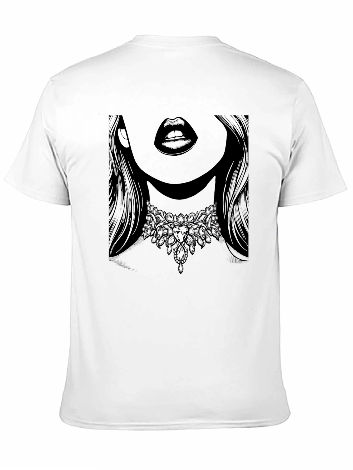 Glamorous Jewel Lips Graphic Tee - Unisex