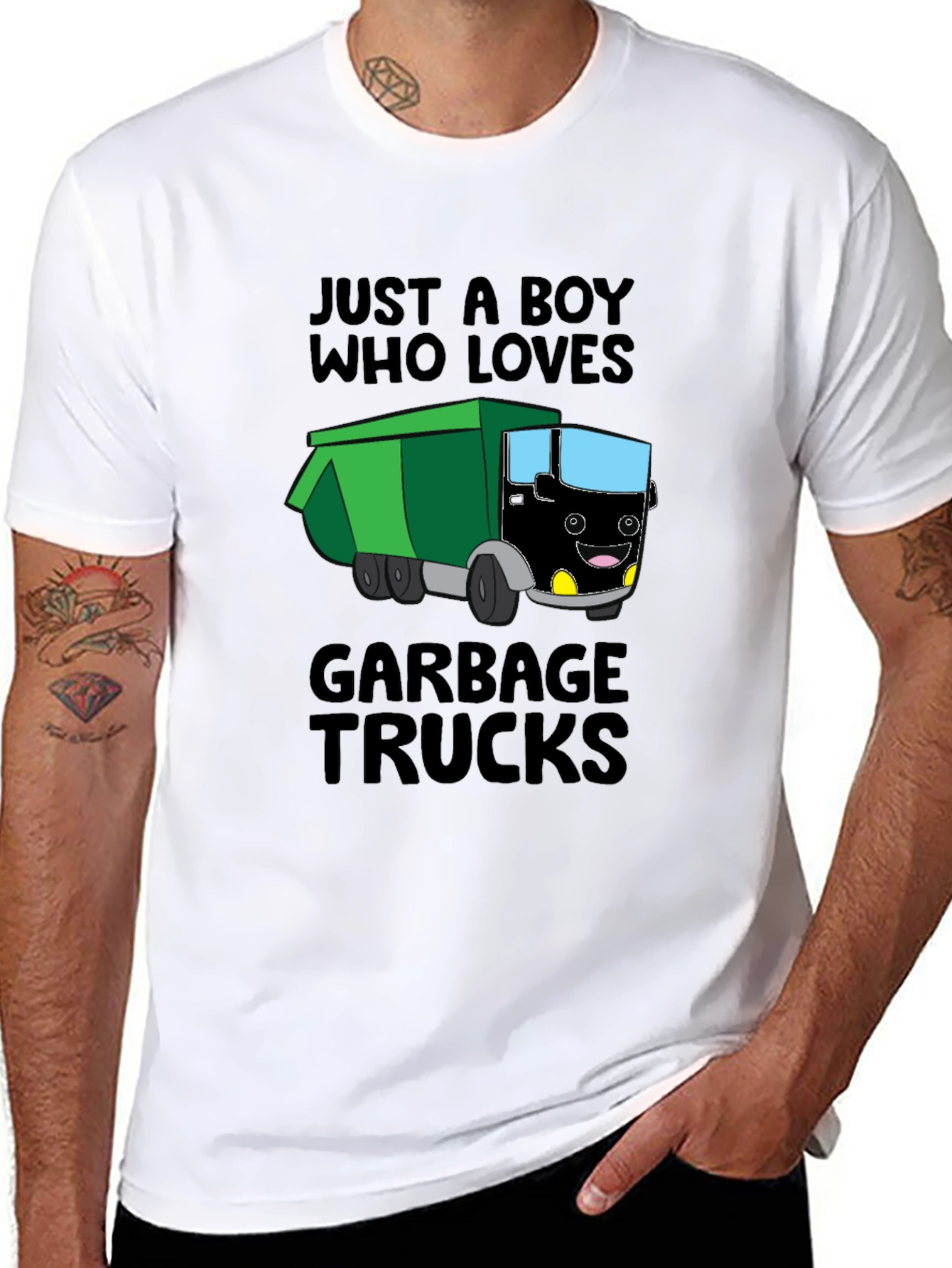 Boy Who Loves Garbage Trucks T-Shirt