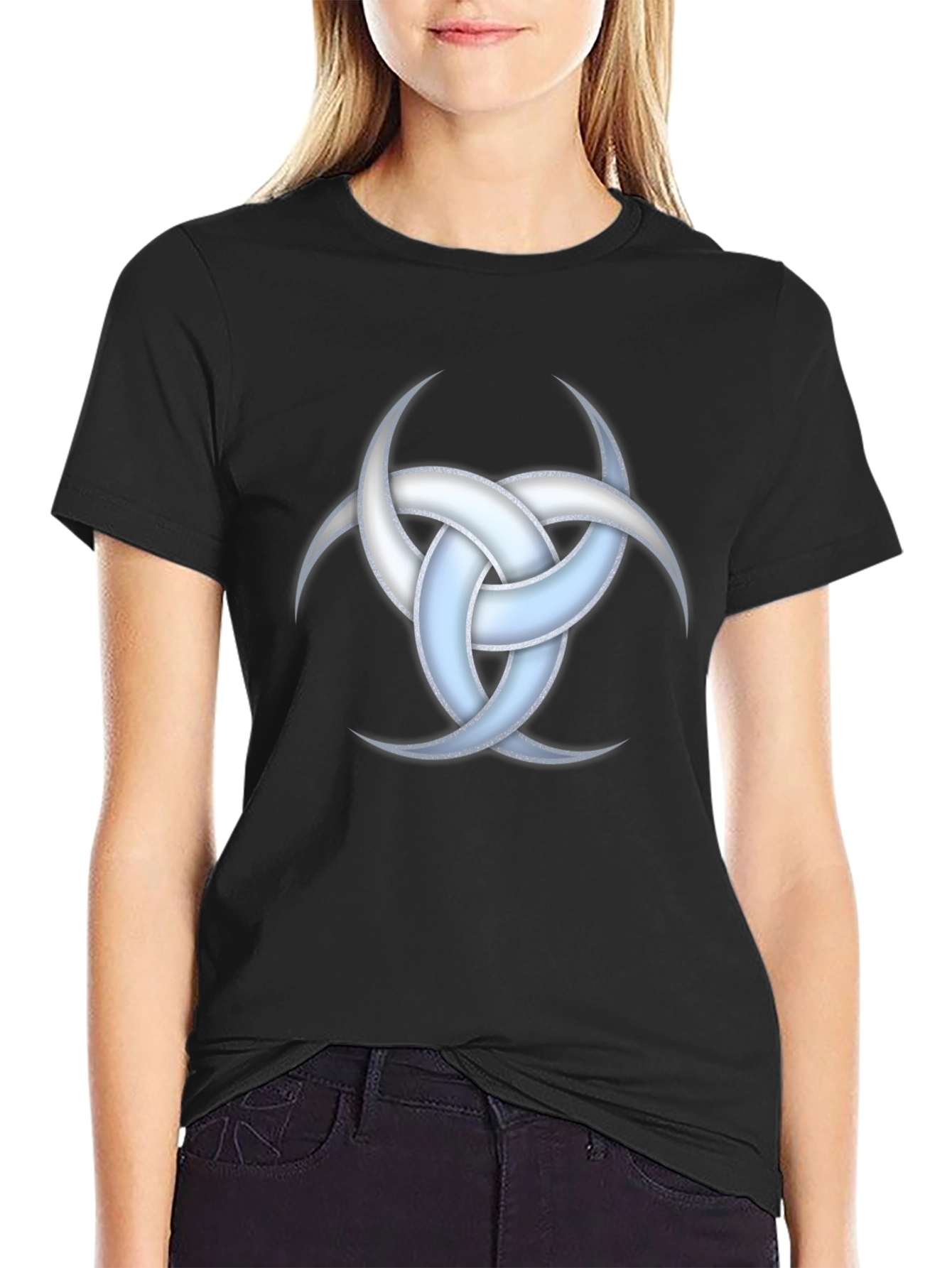 Triple Horn T-Shirt - Triskelion Pagan Symbol