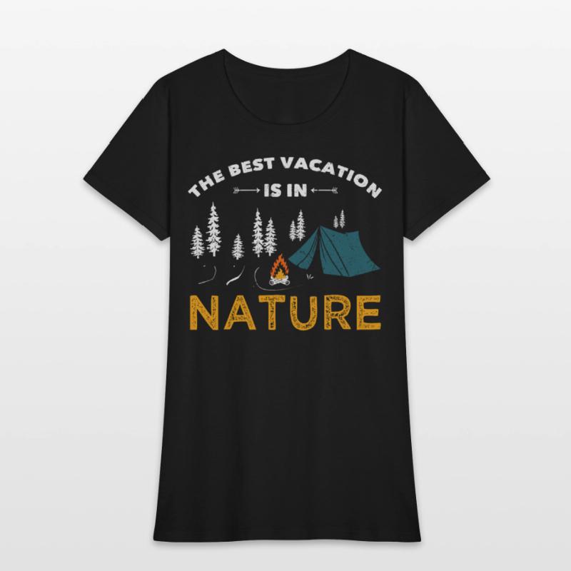 Camping the best vacation is in nature camper
