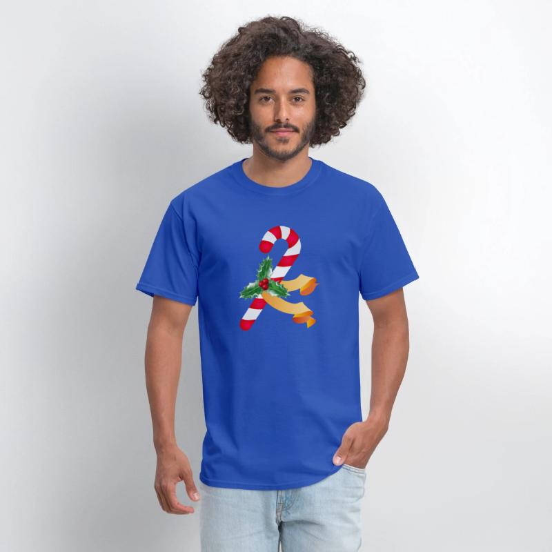 Candy cane and holly for the holiday season