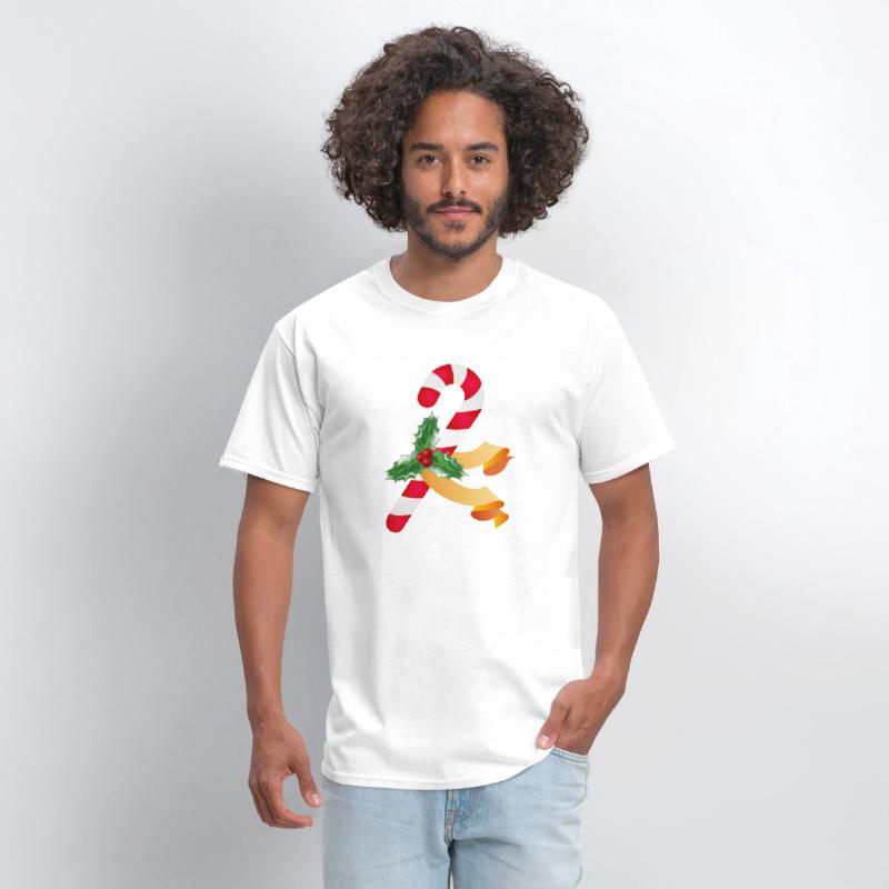 Candy cane and holly for the holiday season