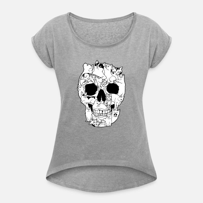 Cat Skull Kitty Skeleton Grunge Style Funny Cat Bo