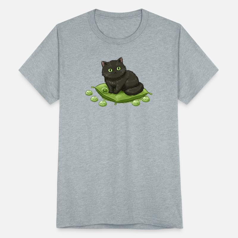 Charming Black Cat with Playful Avocado Elements