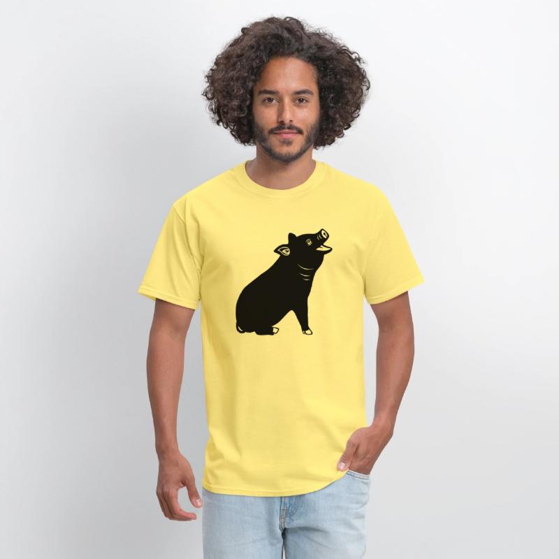 Cheerful pig Shadow image