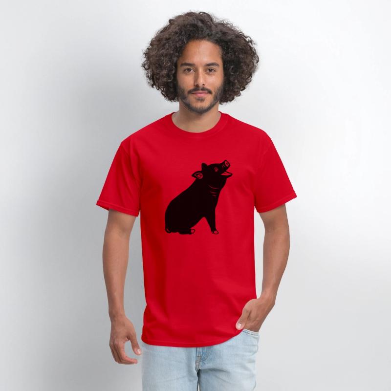 Cheerful pig Shadow image