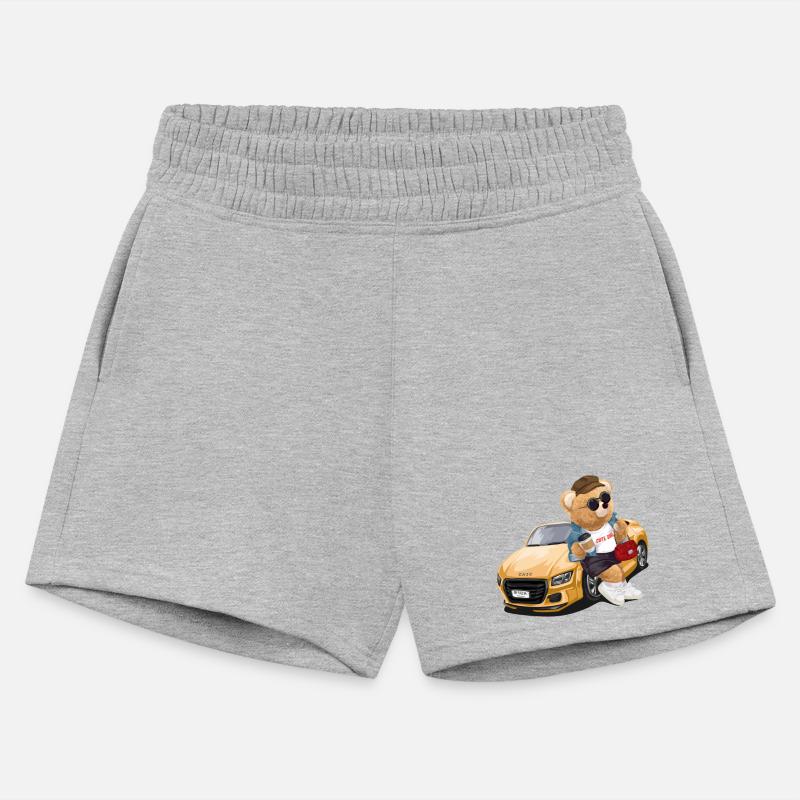 Chic Bear with Car and Coffee