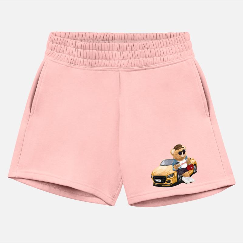 Chic Bear with Car and Coffee