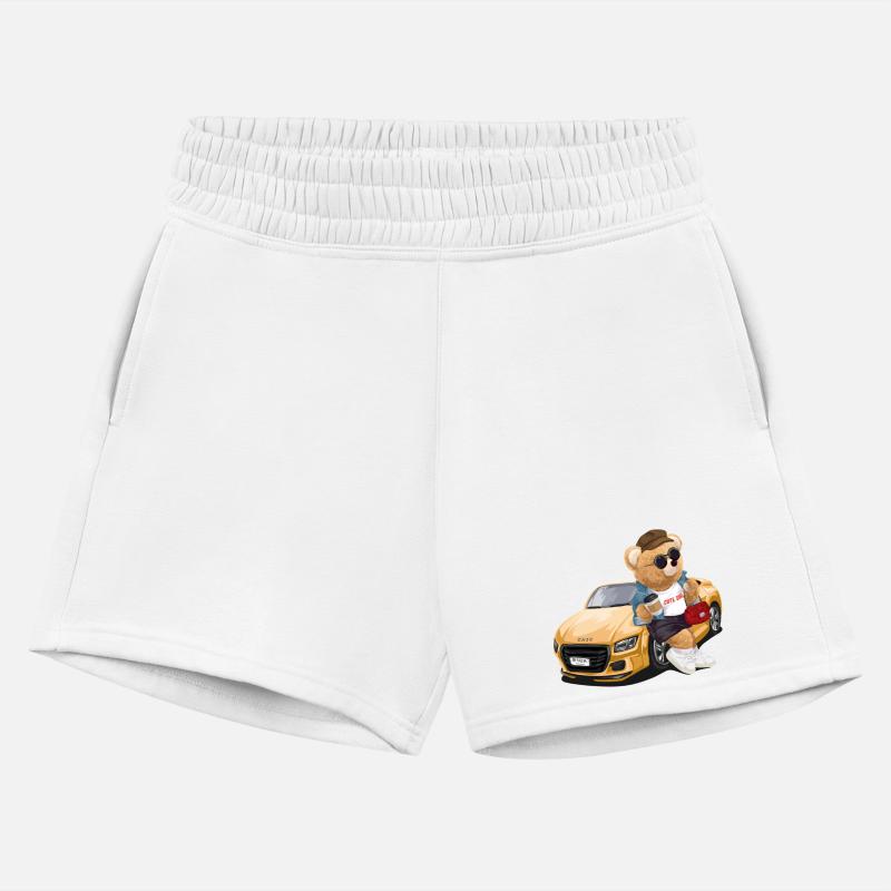 Chic Bear with Car and Coffee