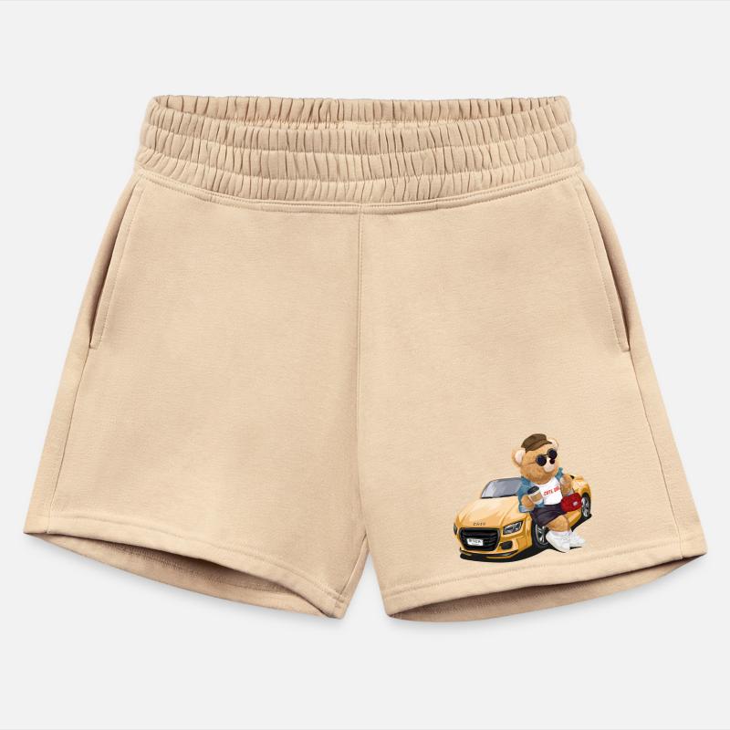 Chic Bear with Car and Coffee