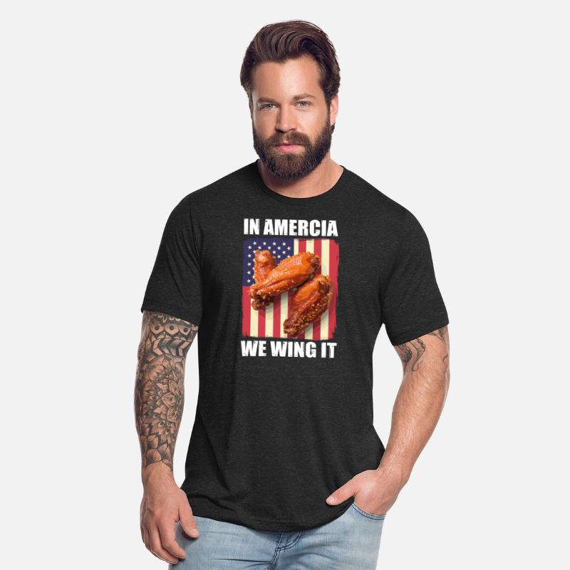 Chicken Wings USA Flag - In America We Wing It