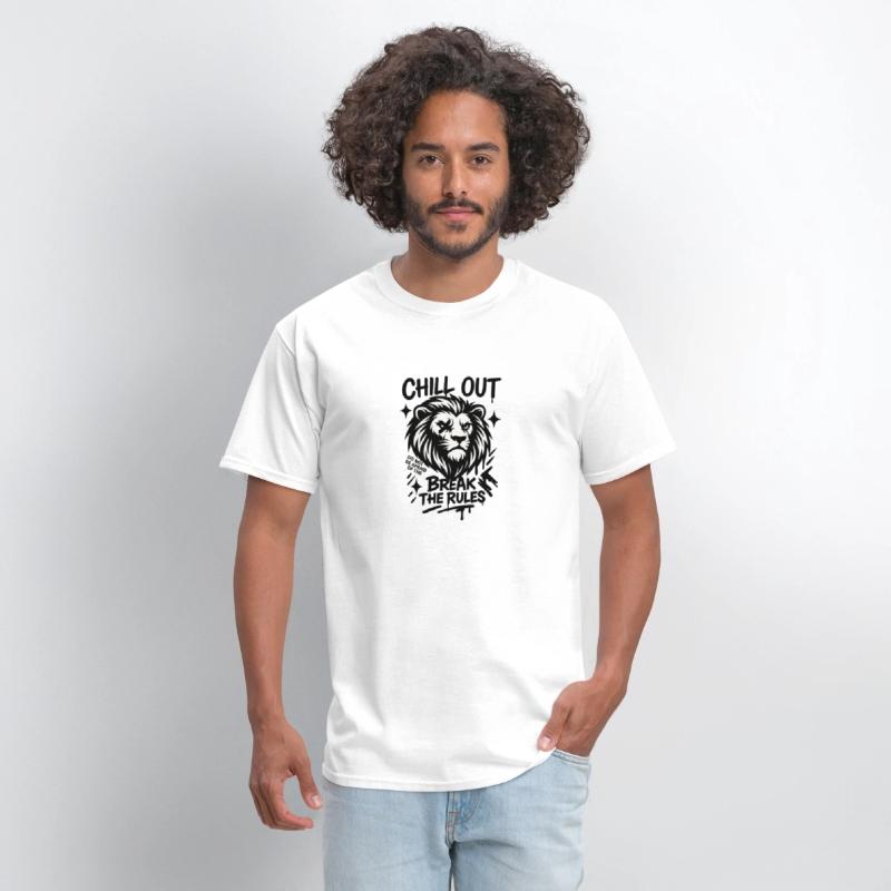 Chill Out Lion – Break the Rules Motivational Graf