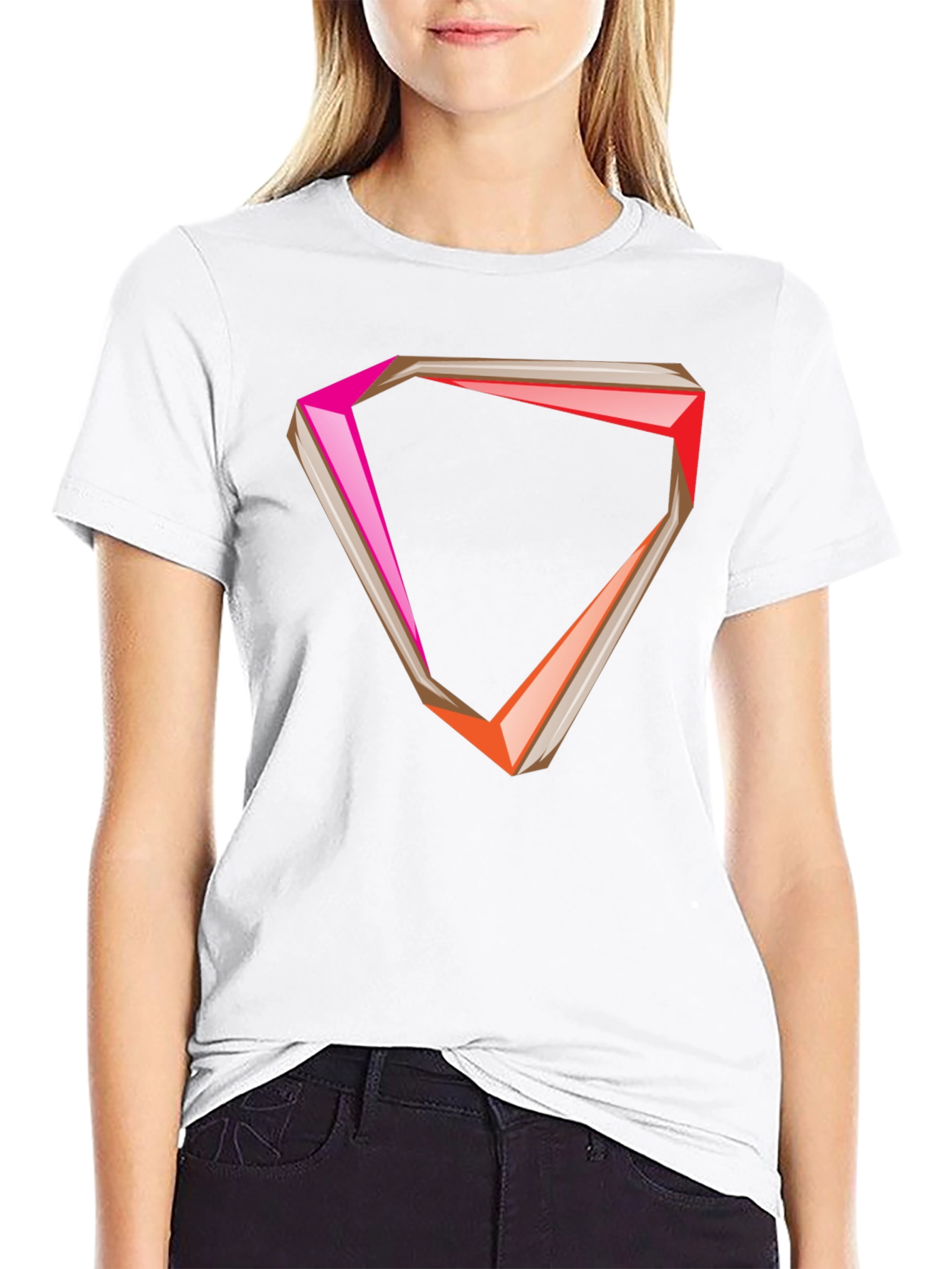 Geometric Graphic Tee - Modern Style