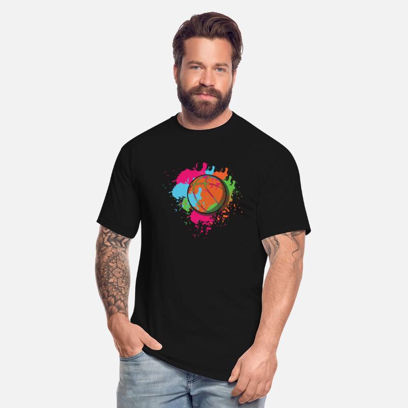 Colorful Ball Paint Athlete Game Sport Basketball