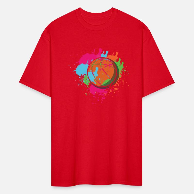 Colorful Ball Paint Athlete Game Sport Basketball