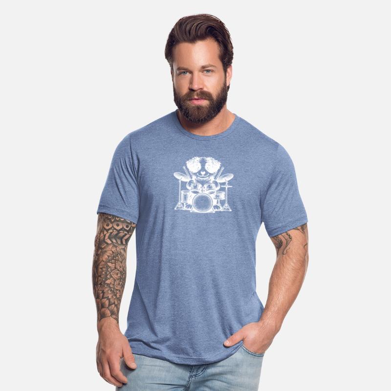 Cool Border Collie Puppy Drummer Design