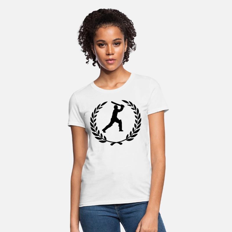 Cricket player in laurel wreath