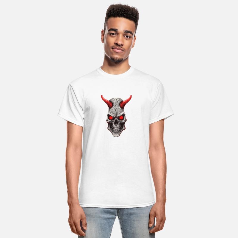 Crimson Ivory: Red-Horned Skull