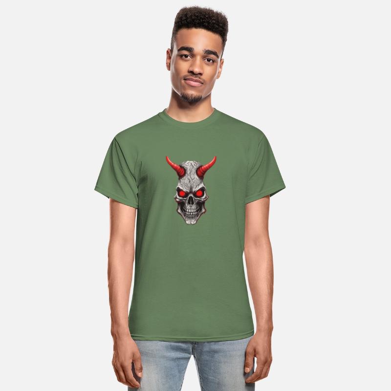 Crimson Ivory: Red-Horned Skull