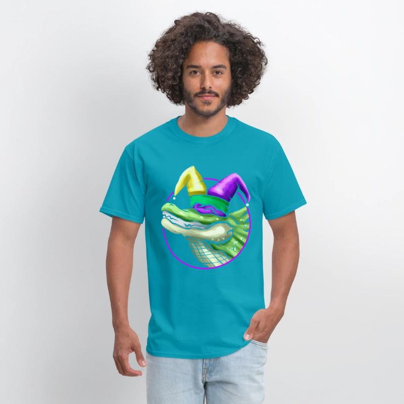 Crocodile with Jester Hat for Mardi Gras